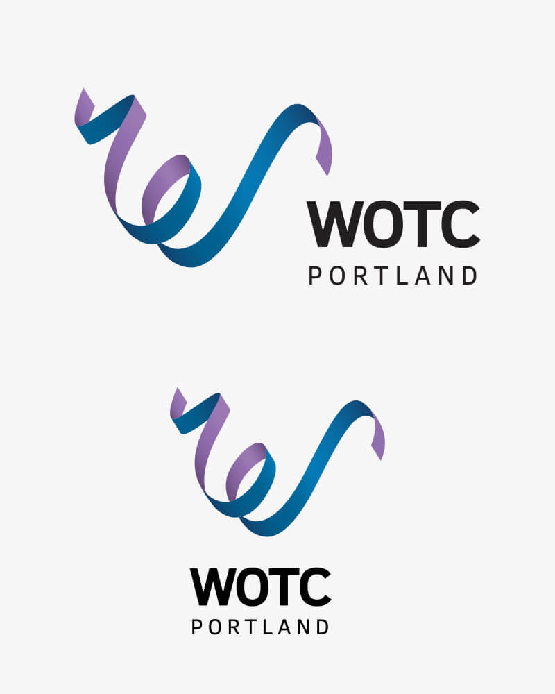 Horizontal and vertical versions of the brand over a white background