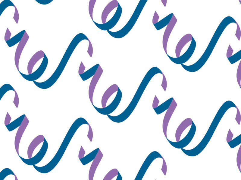 Unshaded purple and blue pattern over a light background